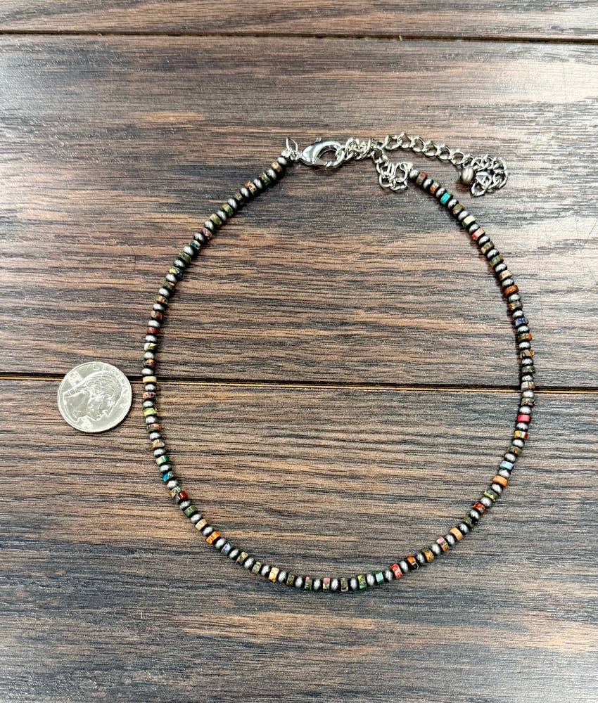 15" Handmade Navajo Gemstone Necklace