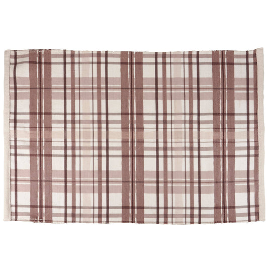 Blush Plaid Rug