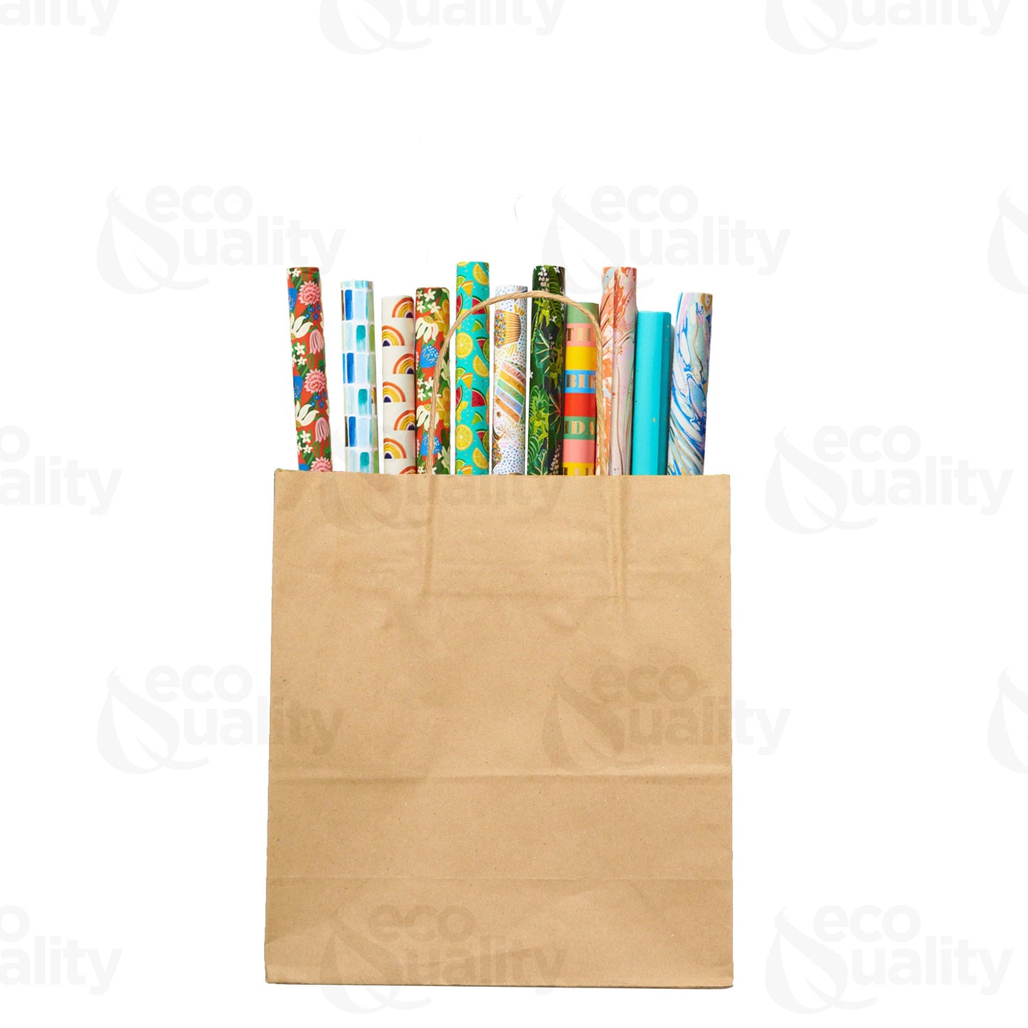13x7x17 Kraft Brown Paper Gift Bags with Twine Handles: 200 Pcs